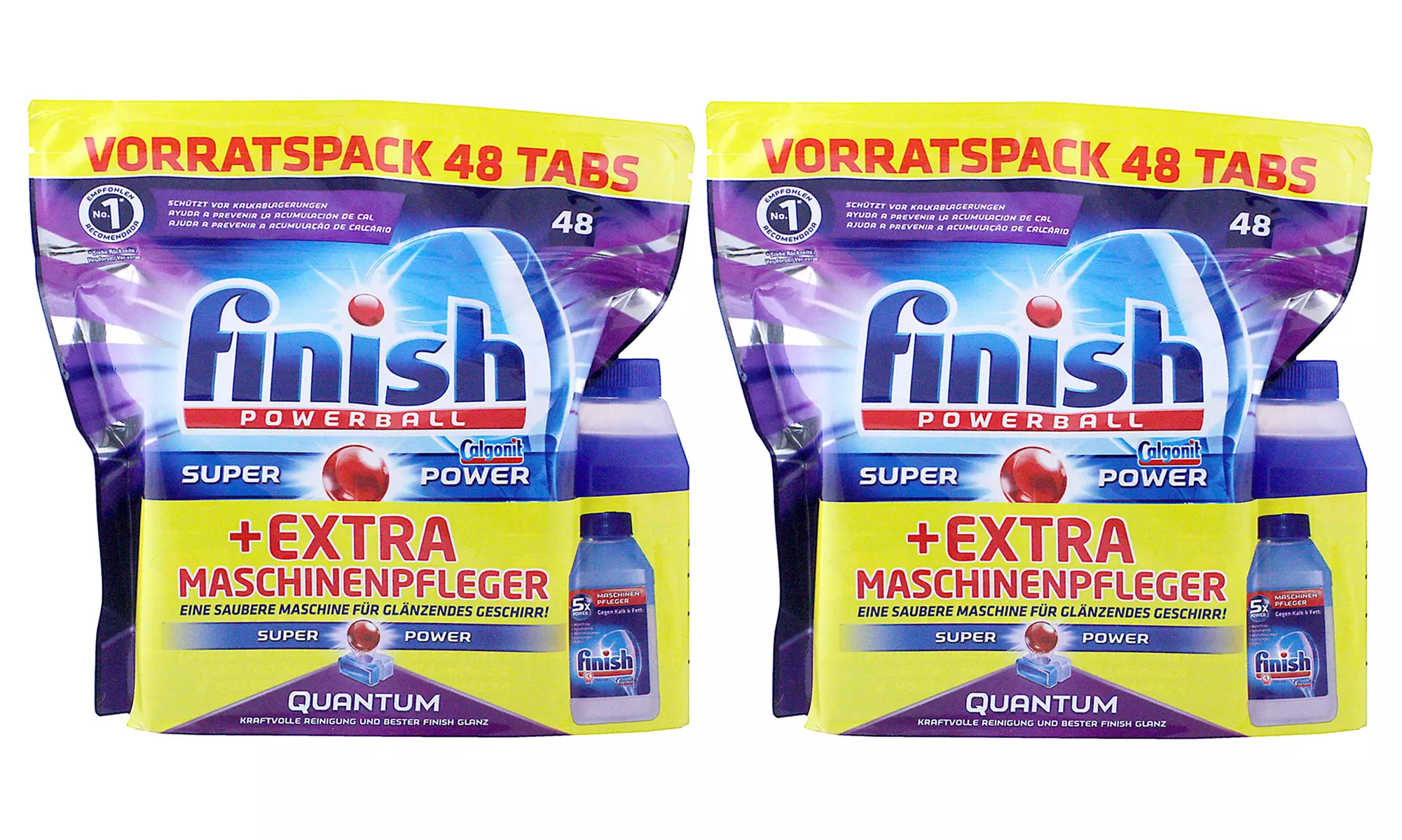 Finish Quantum Vorratspack + extra Maschinenpfleger, (48 St und 250 ml) - Primary Image