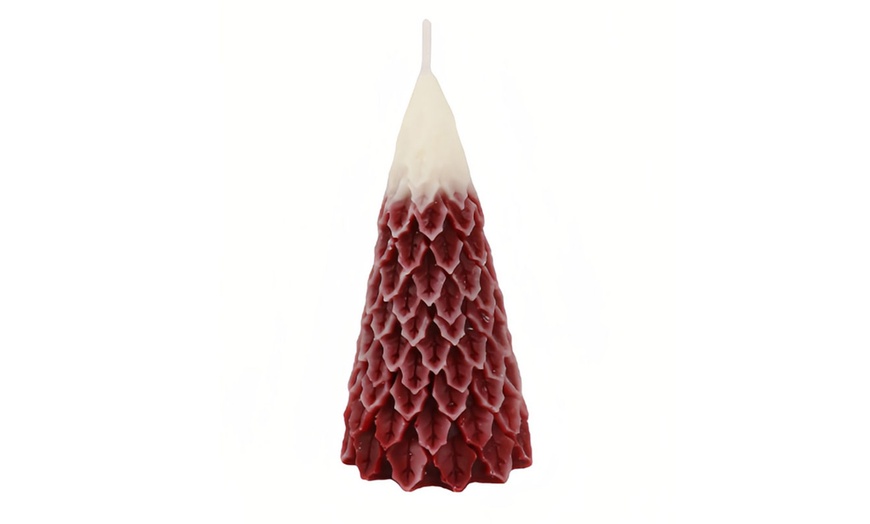 Image 2: 1pc Pine Tree shaped Scented Aromatherapy Candles