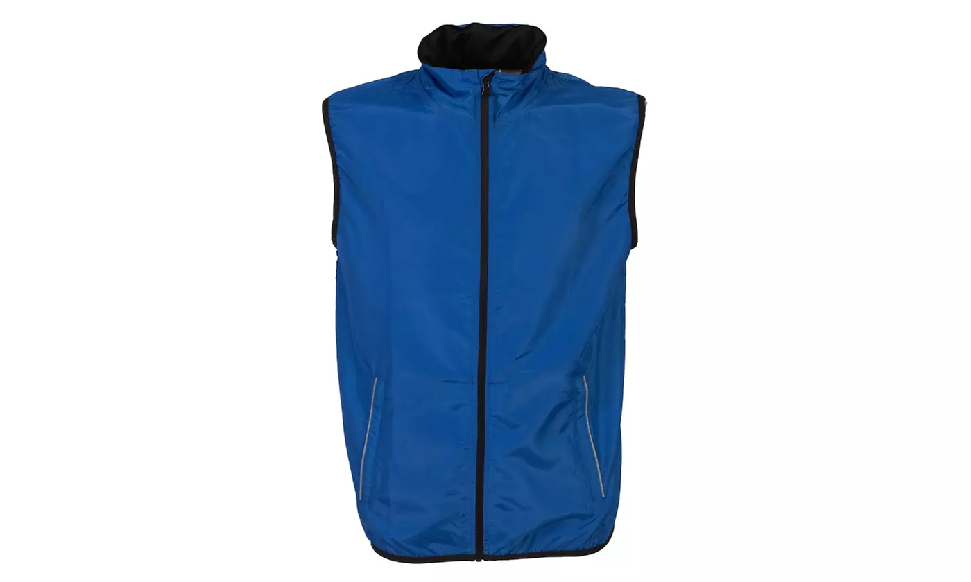 1 o 2 Gilet tecnico traspirante con dettagli rifrangenti e tasche con zip