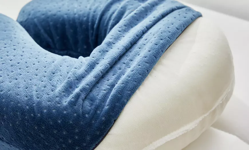 Image 5: PIKOLIN - Almohada de viaje viscoelástica, transpirable y suave con funda lavable