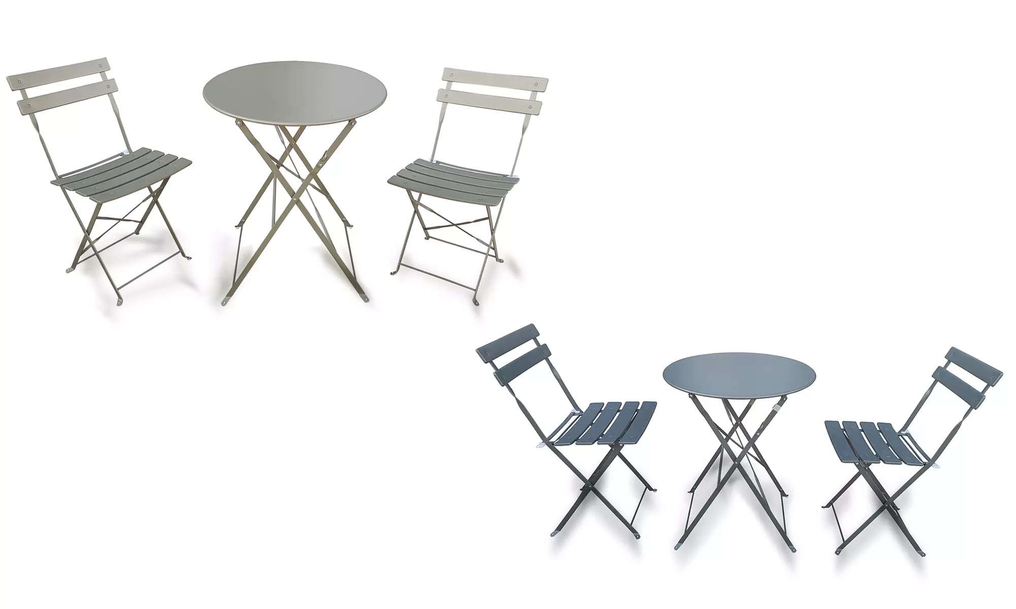 Folding Metal Bistro Garden Furniture Set