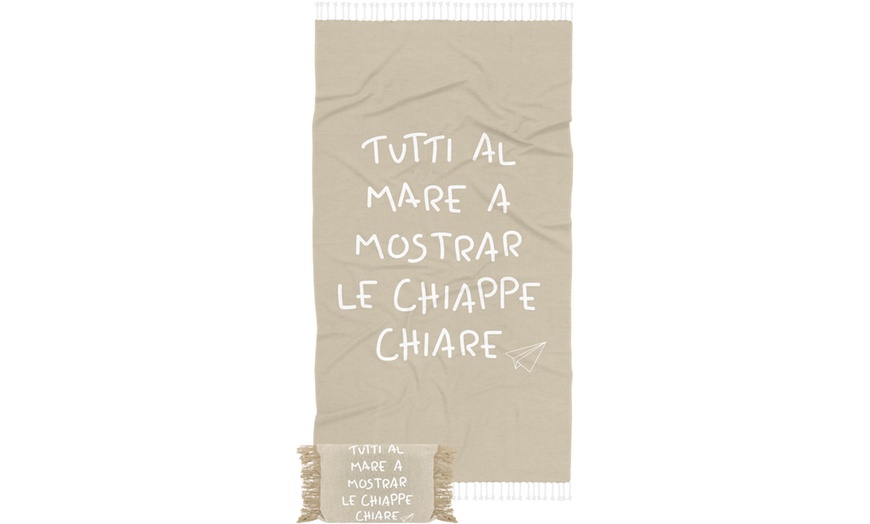 Image 2: Telo mare in spugna con pochette