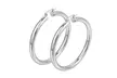 Classic Italian 3MM Hoop Earrings in Solid Sterling Silver - Second Medium