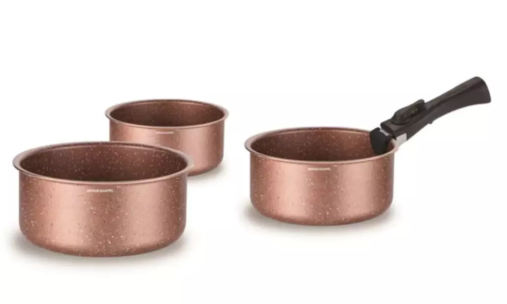 Cacerolas de acero inoxidable con asa Arthur Martin