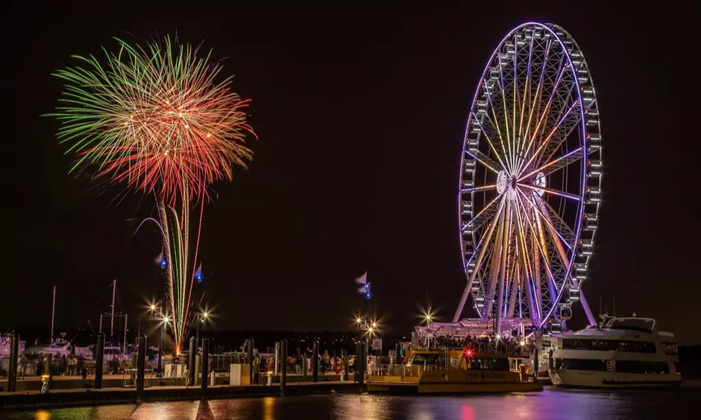 Experience a Ride on The Capital Wheel in DC. Enjoy Stunning Views, Fireworks, and More (Up to 37% Off)