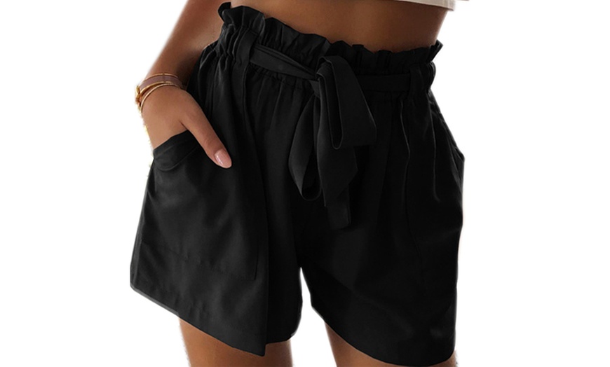 Image 6: High Waist Tie Shorts