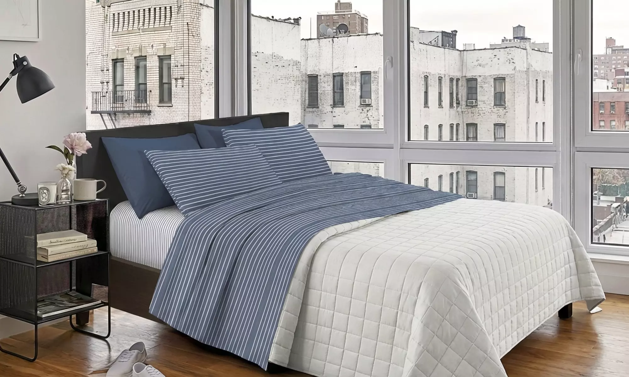 Completo lenzuola matrimoniali in 100% cotone