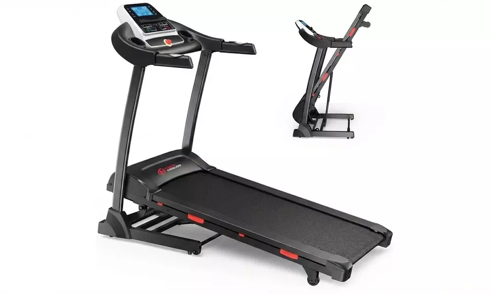Foldable Fitness Treadmill with 18 Programs and Auto Incline