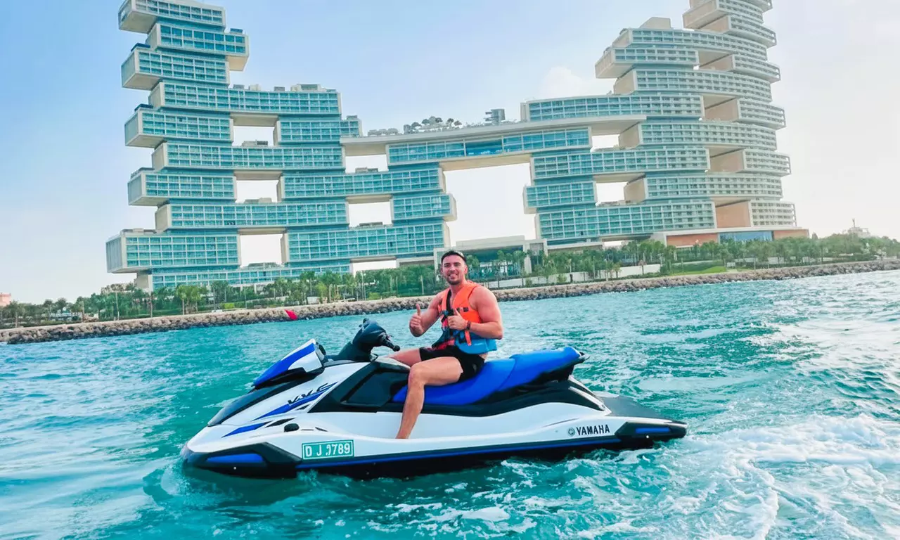 Jet Ski Rental with Burj Khalifa View, Mandarin & Bulgari Hotel Tour