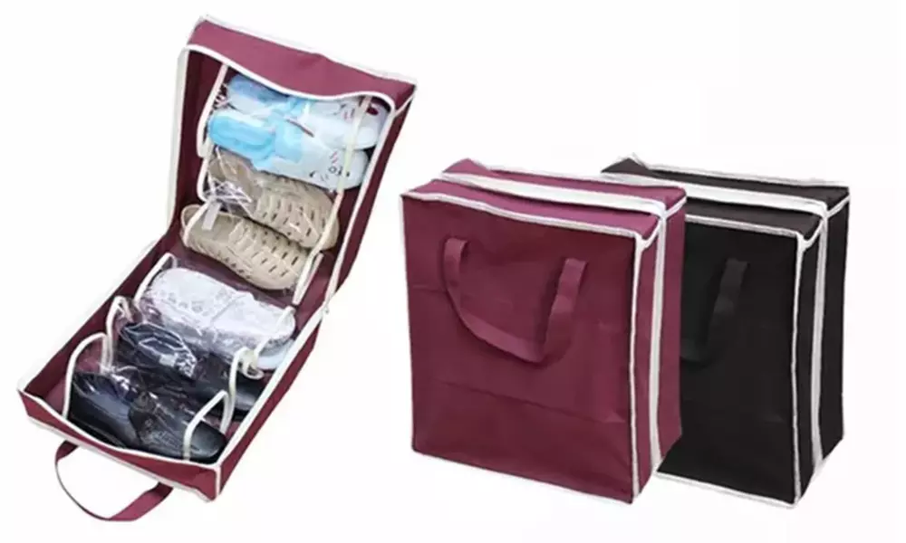 1 ou 2 sacs de rangement organisateurs pour chaussures, adaptés pour les voyages - Primary Image