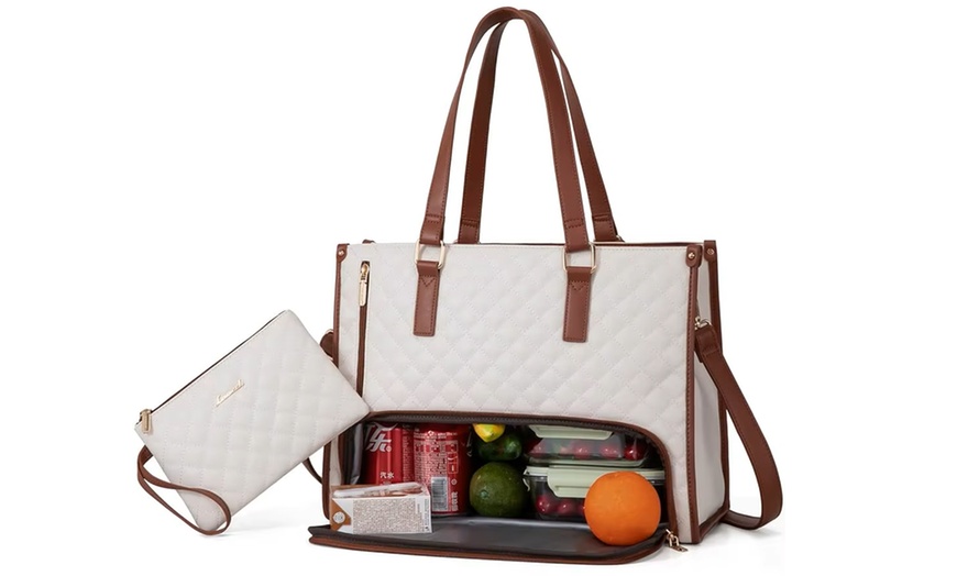 Image 2: Three-In-One Lunch Tote Bag for Women