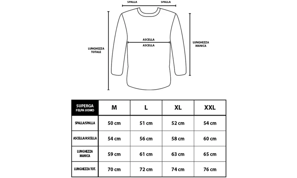 Felpa uomo Superga in cotone felpato