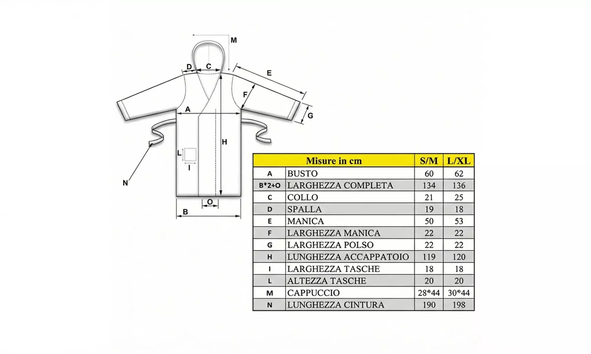 Accappatoio Kappa unisex con cappuccio in 100% spugna di cotone