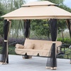 Image 2: Outsunny Three Seater Swing Chair