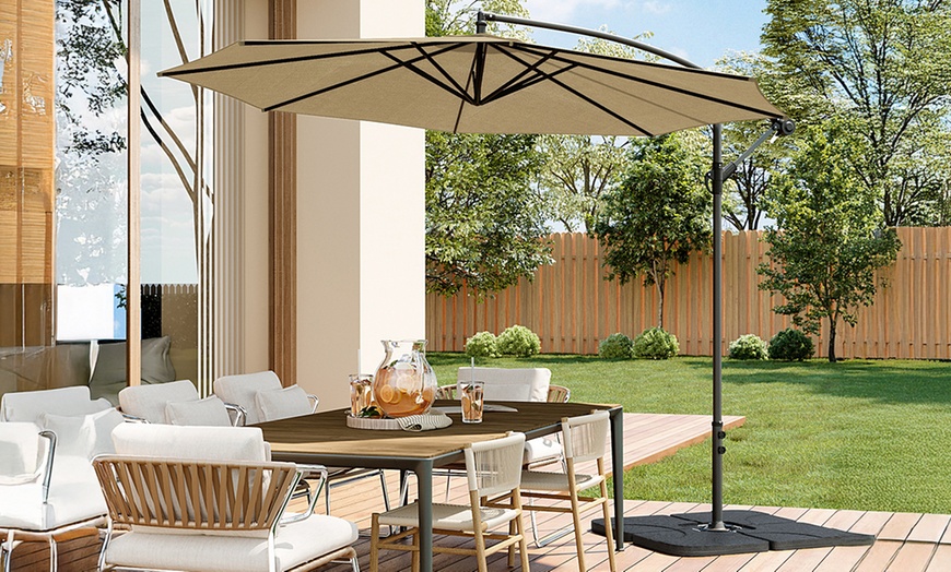 Image 9: 3M Cantilever Parasol Water-, UV-Resistant with Adjustable Height