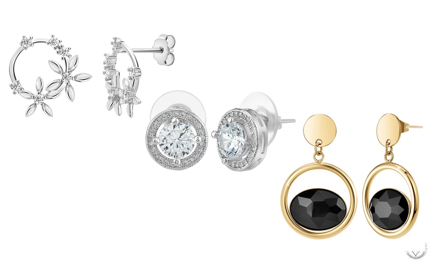 Image 3: Pendientes decorados con cristales brillantes, de SC Crystal