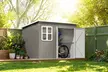 Outsunny Galvanised Steel Garden Storage Shed with Ventilation and Sliding or Double Doors - Image 5