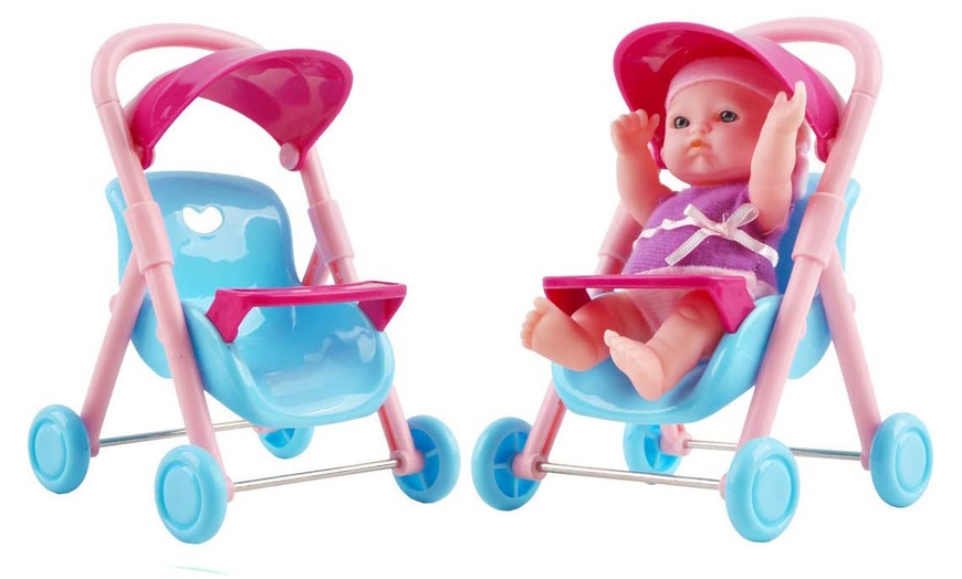 Image 5: Deao Set of 8 Mini 5'' Baby Dolls with Accessories