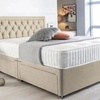 Image 4: Chesterfield Plush Divan Bed with Memory Foam Sprung Mattress 