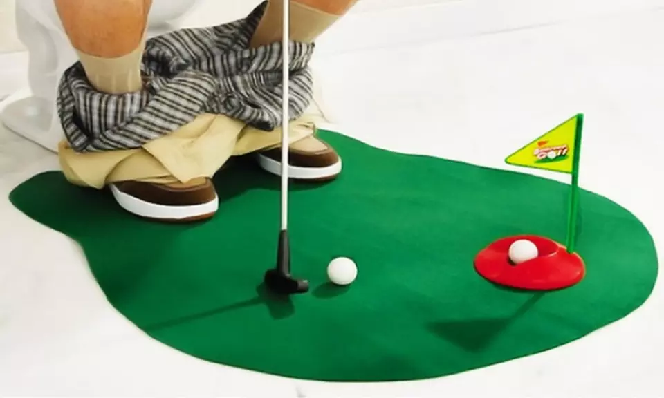 Toilet Seat Mini Golf Set with Putter (7-Piece) - Primary Image