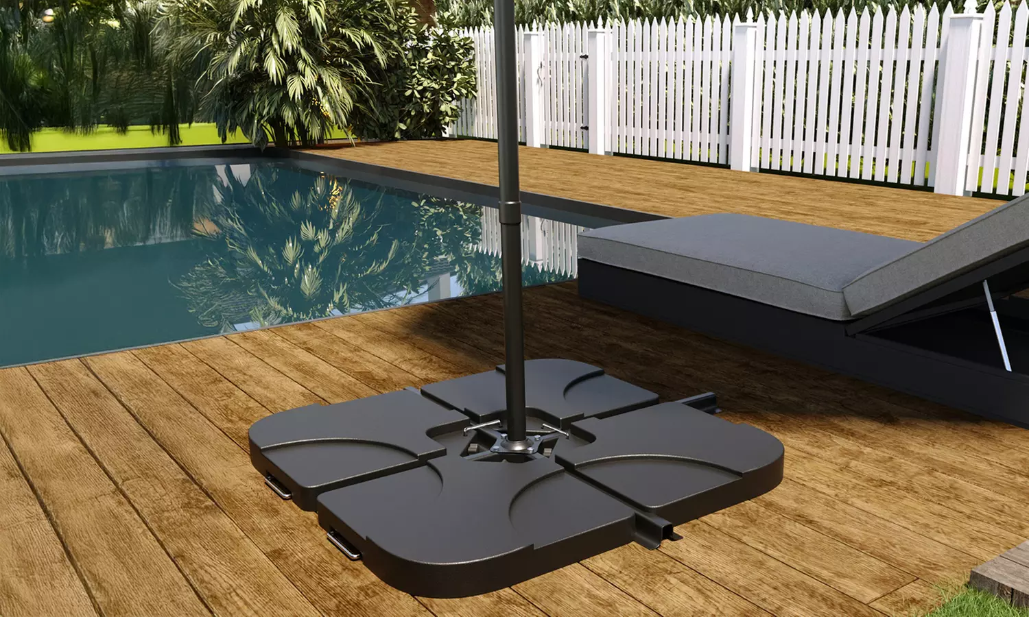 Set di 4 basi per ombrellone da giardino