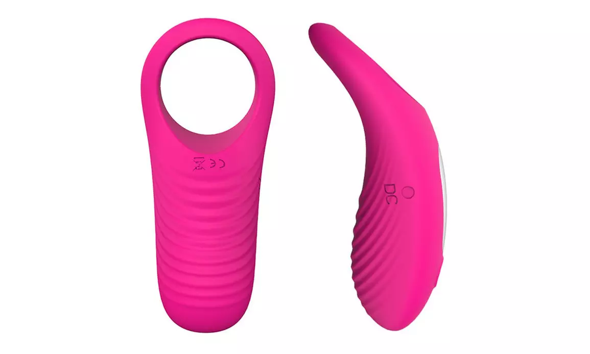 Rechargeable Silicone Vibrating C-Ring Vibrator with Remote Control