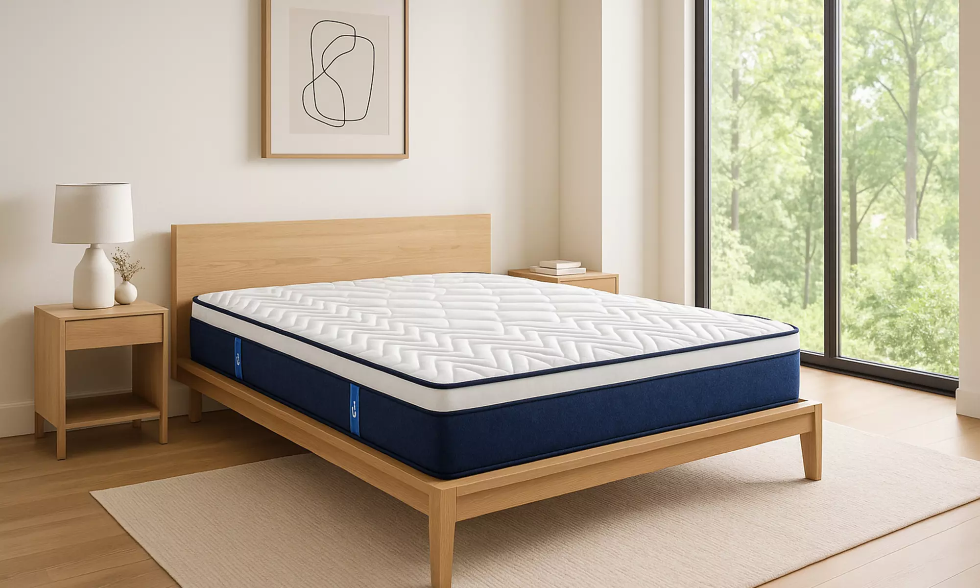 Matelas "Océan", 23 cm, bi-technologie, à mémoire de forme et ressorts ensachés, 13 zones de confort, Sampur - Primary Image