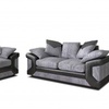 Image 2: Dual-Tone Fabric Sofa Set