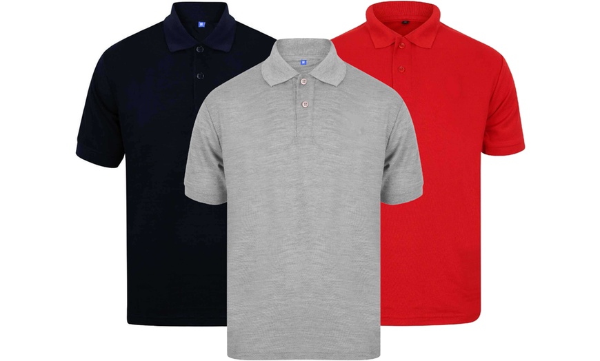 Image 12: Mens Polo T-Shirts