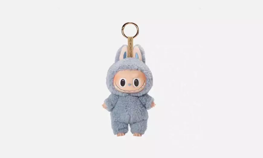 Image 2: Labubu Inspired Plush Monster Doll Keychain Bag Charm