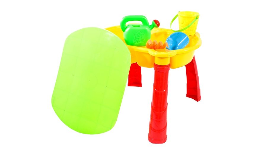 Image 2: KandyToys Sand and Water Table with Lid and Accessories