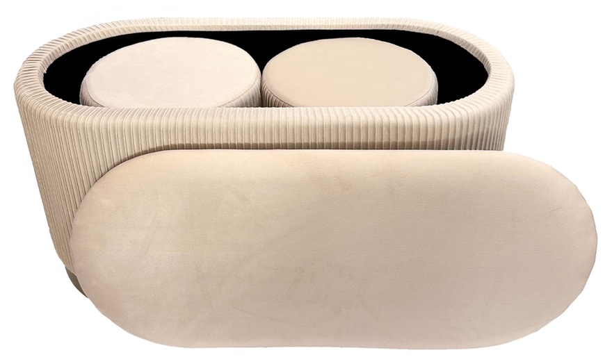 Image 3: Set van 3 elegante poefs