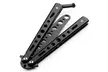 Stainless Steel Butterfly Balisong Comb Trainer Training Knife Dull Tool US - Second Medium