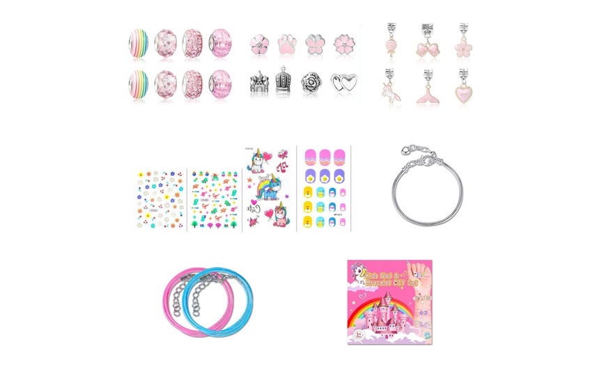 Image 3: Kids' Nail and Bracelet DIY Set