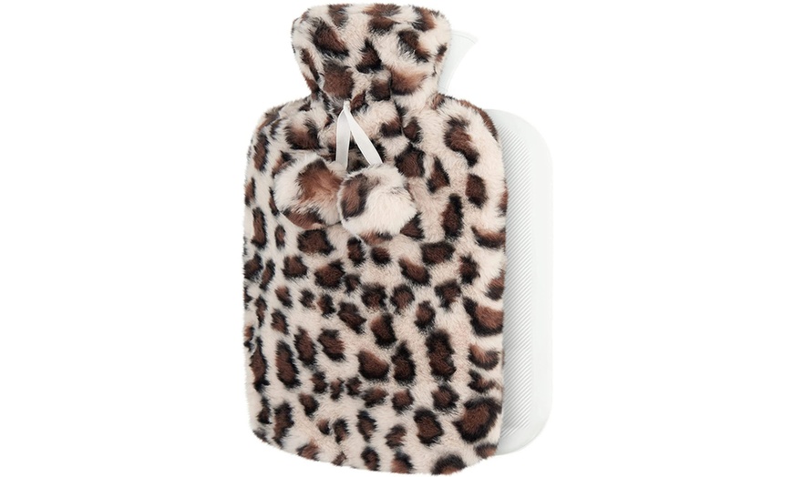 Image 4: Hot Water Bottle with Leopard Print Cover