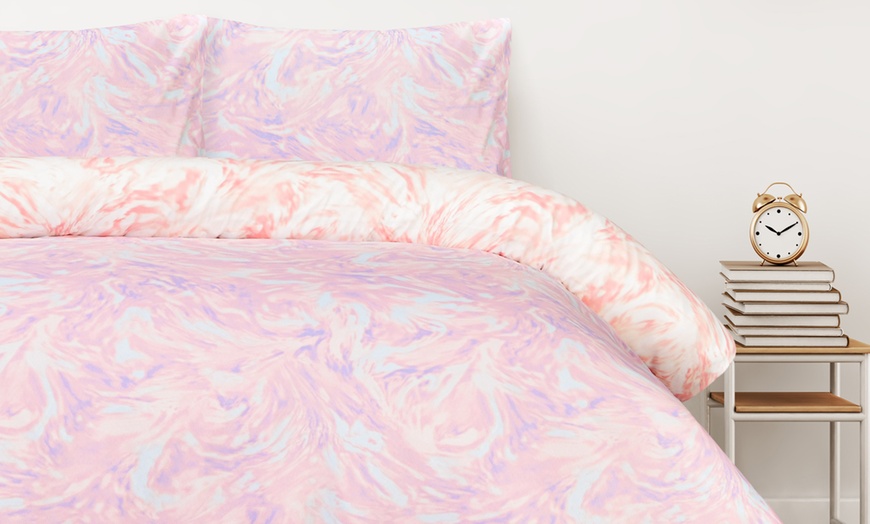 Image 3: Single Oiled Swirl Duvet Set 