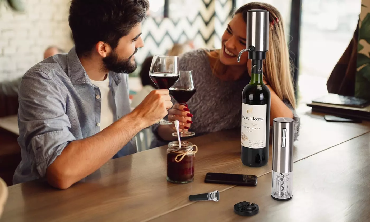 NewHome 4-In-1 Electric Wine Bottle Opener Set