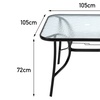 Image 34: Outdoor Rippled Tempered Glass Coffee Table with 4 Styles