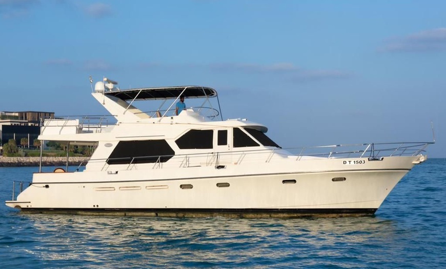 Image 3: Luxury Yacht Rental (34–65 Ft) for 10–18 Guests: 1–3 Hours