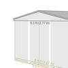Image 22: Outsunny Galvanised Steel Garden Shed 7x4ft or 9x6ft