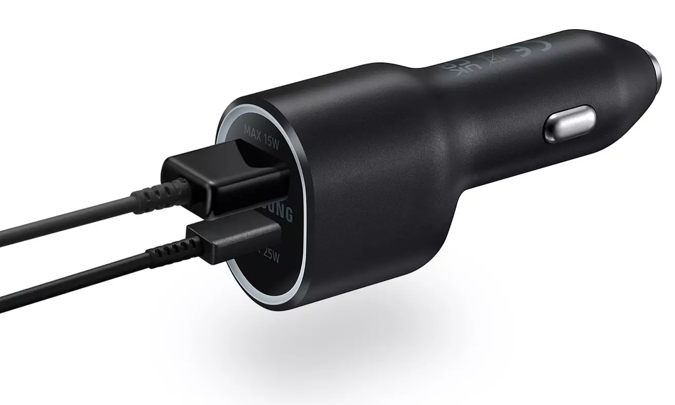 Samsung 45W 2 Ports Super Fast Charging Dual Car Charger with 3ft Cable