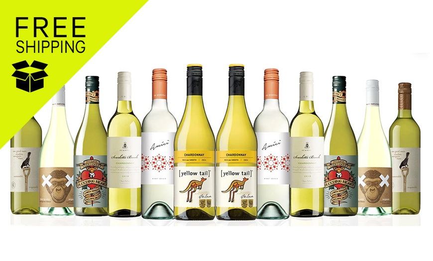 Image 1: Aussie Mixed Whites featuring Yellowtail Chardonnay