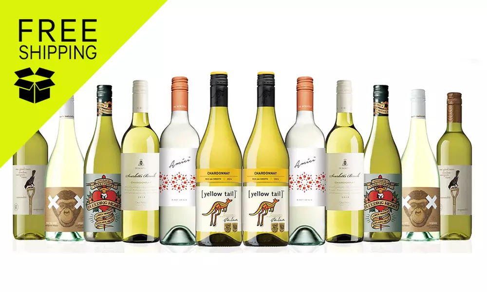 FREE SHIPPING - Aussie Mixed Whites featuring Yellowtail Chardonnay (Up to 60% Off) - Primary Image