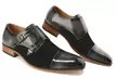 Gino Vitale Men's Double Monk Strap Two-Tone Loafer - Second Medium