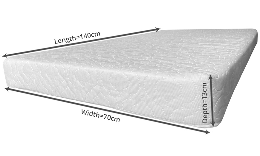 Image 16: Kisaa Living Quilted Waterproof Cot Foam Mattress/ Cotbed Various Size