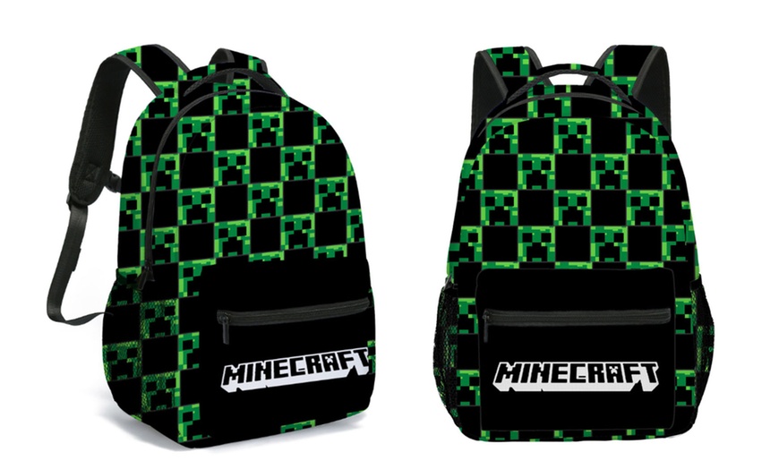 Image 5: Minecraft-Inspired Graphic Print Backpack 