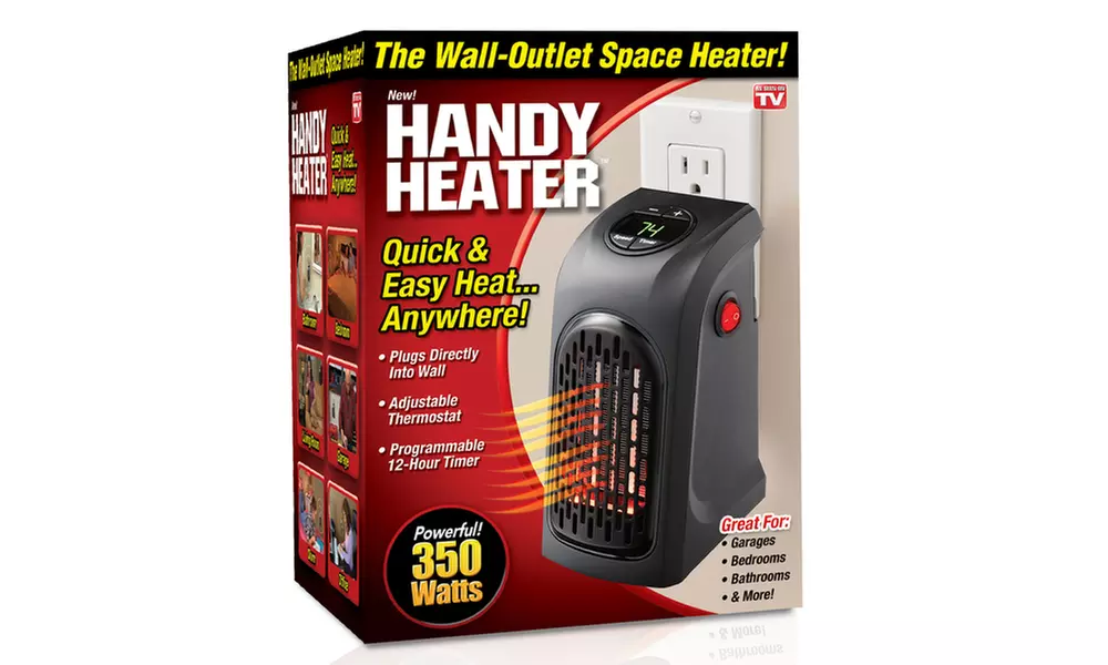 As Seen On TV Handy Heater Compact Wall-Outlet Space Heater - Primary Image
