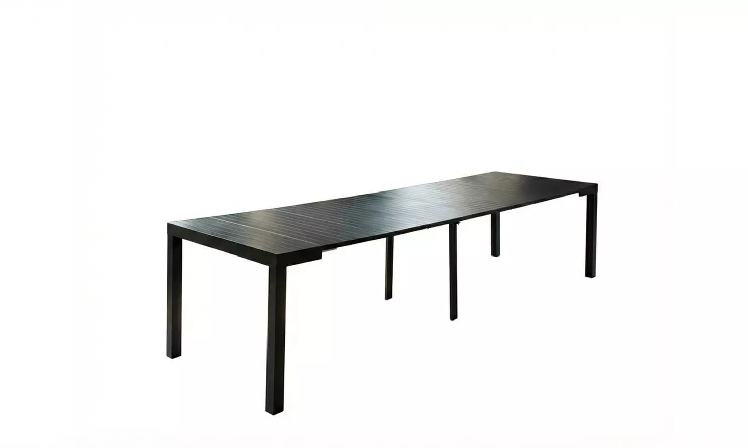 Console extensible "Lacos" de Kocoon en aluminium, chaises en option