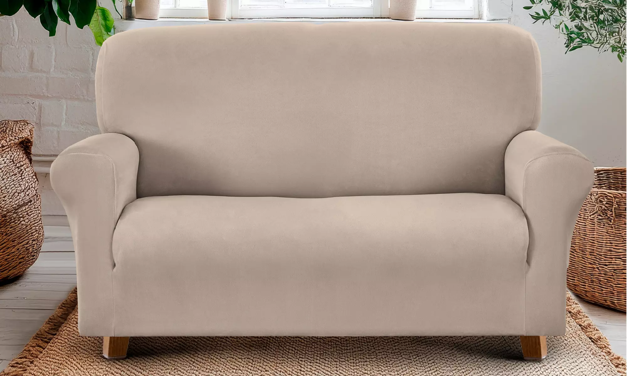 Water-Resistant, Elegant Velvet Sofa Cover in Various Sizes