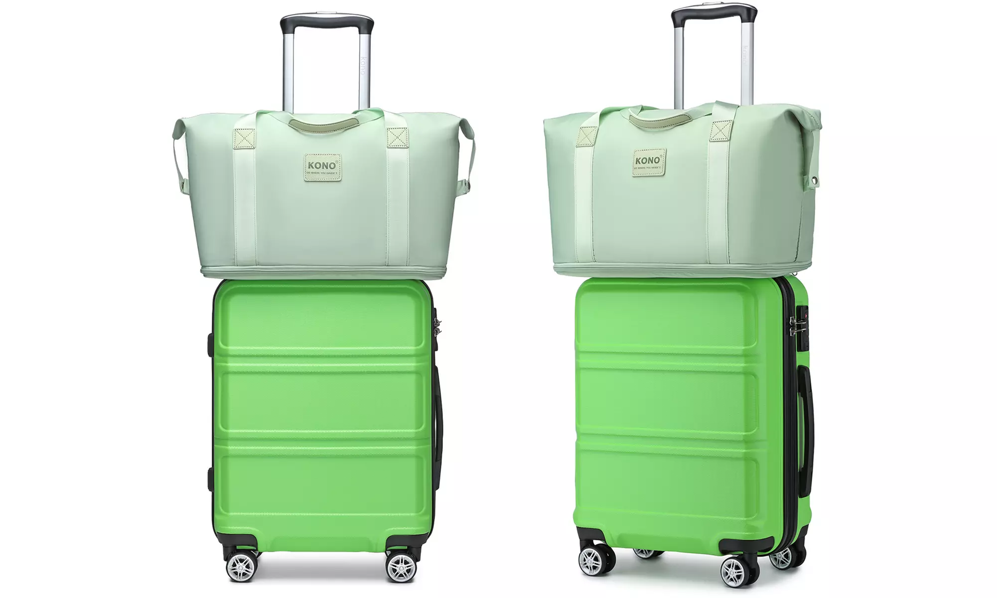 1, 2 oder 3x KONO Hartschalenkoffer-Set mit Reisetasche